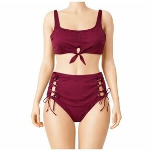 Allure By IMG Plus Size Two Piece Swimsuit Bikini 2XL 20/22 Beach Swim Summer